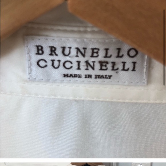Brunello Cucinelli White Button Up Shirt - Picture 4 of 5